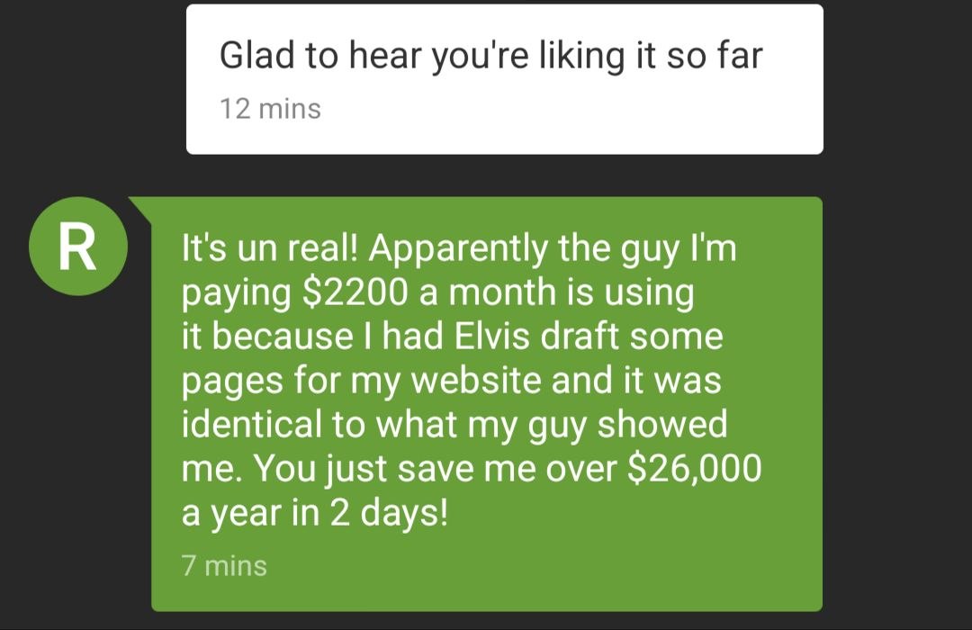 Workshop attendee text: You just saved me over $26,000 a year in 2 days!